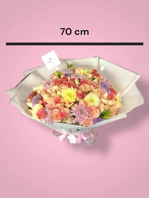 100 Rosas Dovela Con Roxanas, Mini Rosas y Lisianthus - Imagen 4